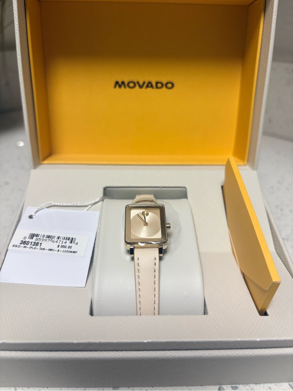 Movado BOLD Evolution 2.0 Mini Watch Champagne Microtextured Dial 20/23mm